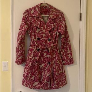 Paisley Water Repellent Trench Coat